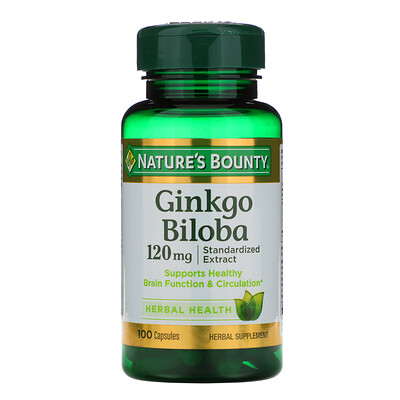 Nature's Bounty Гинкго билоба, 120 мг, 100 капсул