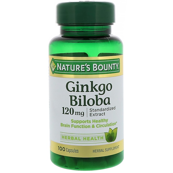 Nature's Bounty, Гинко билоба, 120 мг, 100 капсул