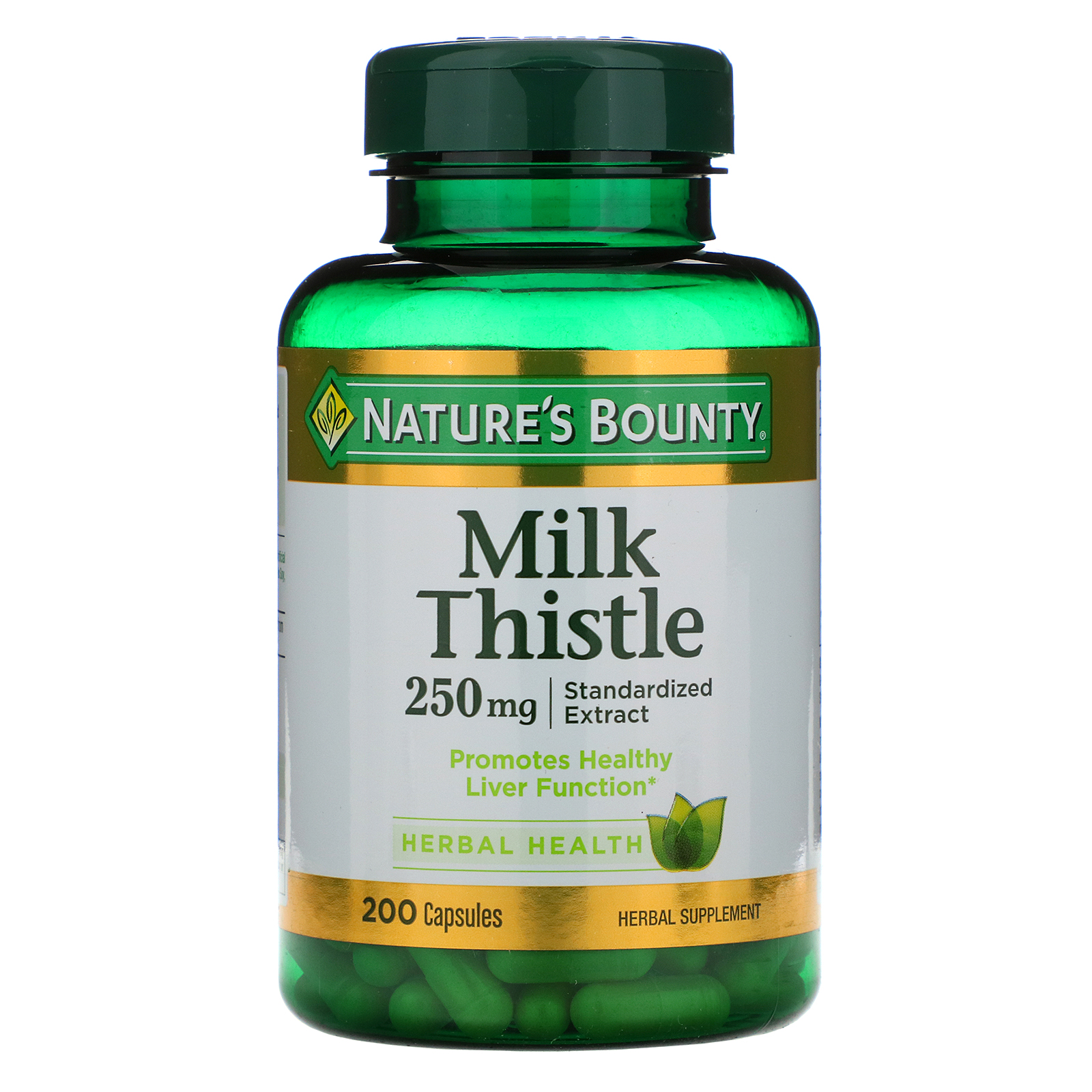 Nature&amp;#39;s Bounty, Milk Thistle, 250 mg, 200 Capsules - iHerb