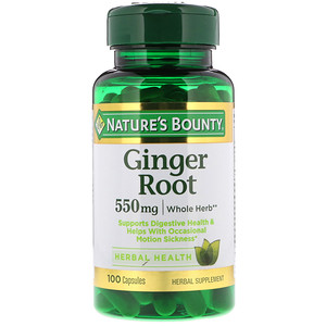 Отзывы о Натурес Баунти, Ginger Root, 550 mg, 100 Capsules