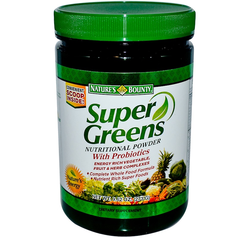 Nature's Bounty, Super Greens, Nutritional Powder, 9.62 oz (273 g) iHerb