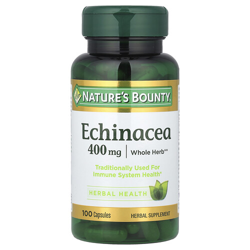 Nature's Bounty Echinacea, 400 mg, 100 Capsules