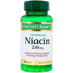 Отзывы о Натурес Баунти, Time Released Niacin, 250 mg, 90 Capsules