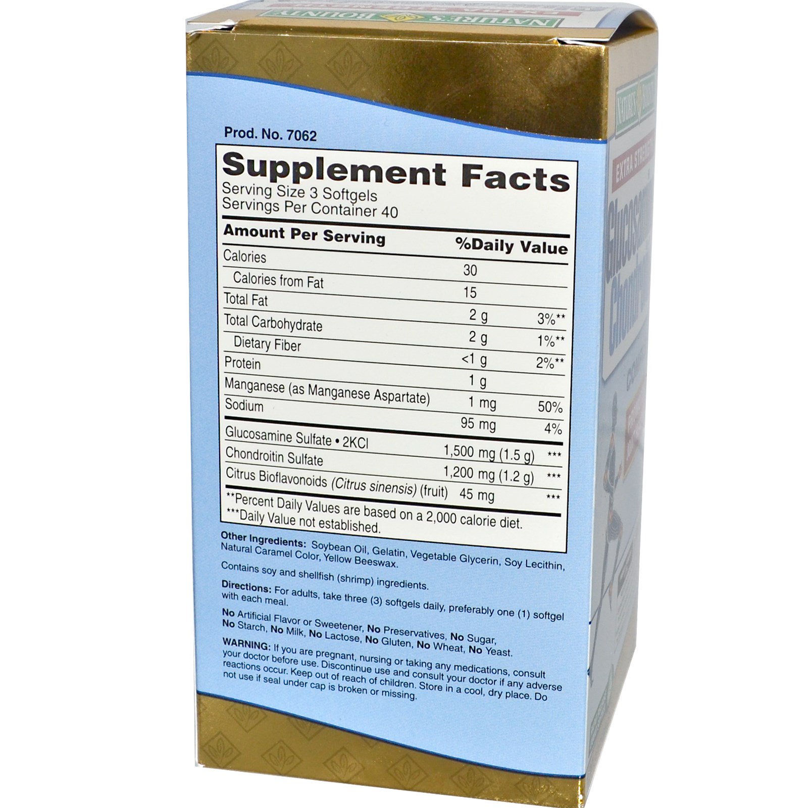 Nature's Bounty, Extra Strength Glucosamine Chondroitin Complex, 120 Softgels iHerb