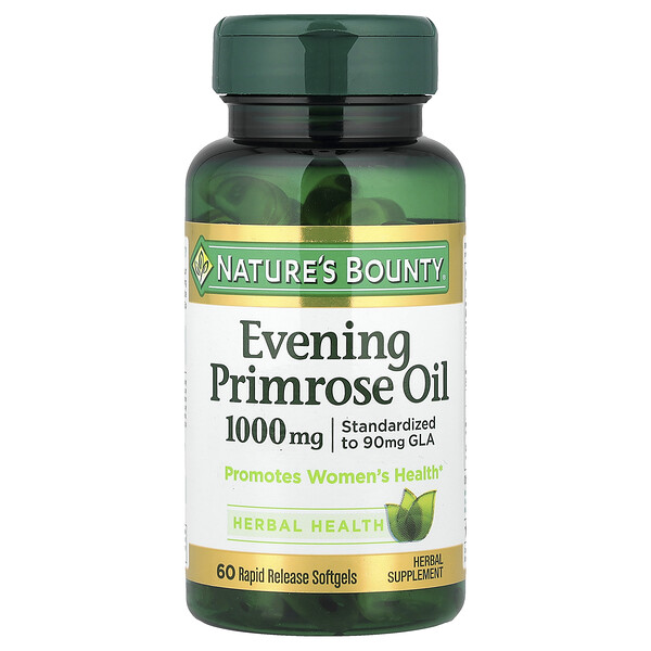 Nature's Bounty Evening Primrose Oil, 60 Rapid Release Softgels