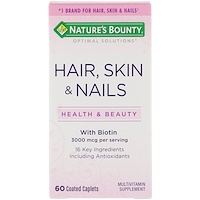 Nature S Bounty Hair Skin Nails 3000 Mcg 120 Coated Caplets
