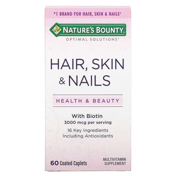 Nature's Bounty, Hair, Skin & Nails, 60 капсул, покрытых оболочкой