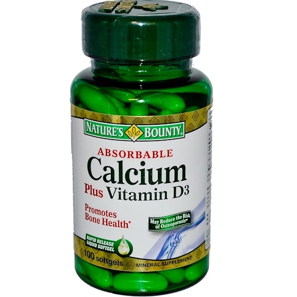 Nature's Bounty, Absorbable Calcium Plus Vitamin D3, 100 Softgels (Discontinued Item) 