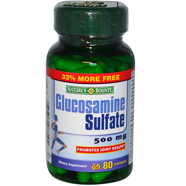 Nature's Bounty, Glucosamine Sulfate, 500 mg, 80 Capsules (Discontinued Item) 