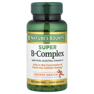 Nature's Bounty, Super B-Complex cu acid folic plus vitamina C, 150 comprimate filmate