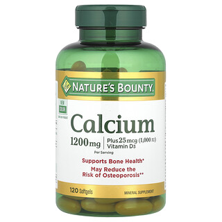 Nature's Bounty, Vápnik plus vitamín D3, 120 mäkkých kapsulí