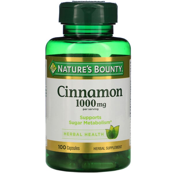 Nature's Bounty‏, Cinnamon, 500 mg, 100 Capsules