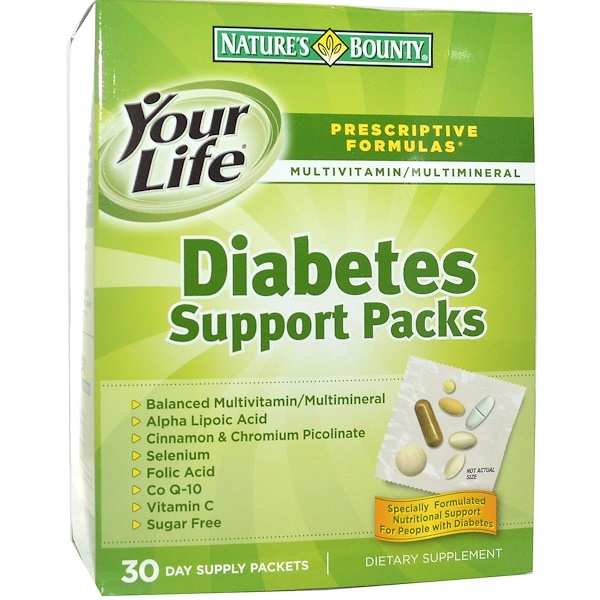 Nature's Bounty, Diabetes Support Packs, Multivitamin & Multimineral Supplement, 30 Packets (Discontinued Item) 