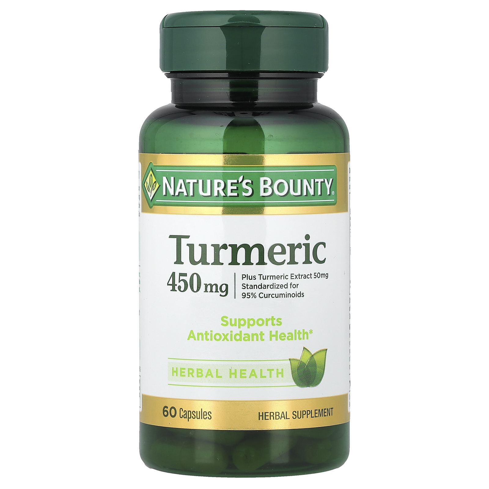 Nature's Bounty (네이처스바운티), 강황, 450mg, 캡슐 60정