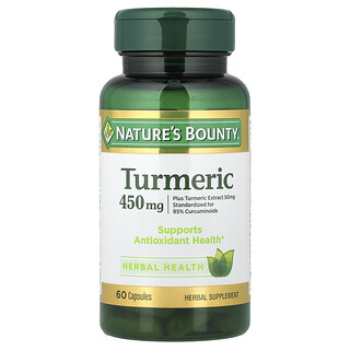 Nature's Bounty, Cúrcuma, 450 mg, 60 cápsulas