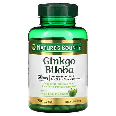 Nature's Bounty гинкго билоба 30 мг 200 капсул