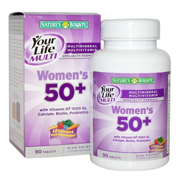 Nature's Bounty, Your Life Multi Women's 50+, 90 таблеток (Discontinued Item) 