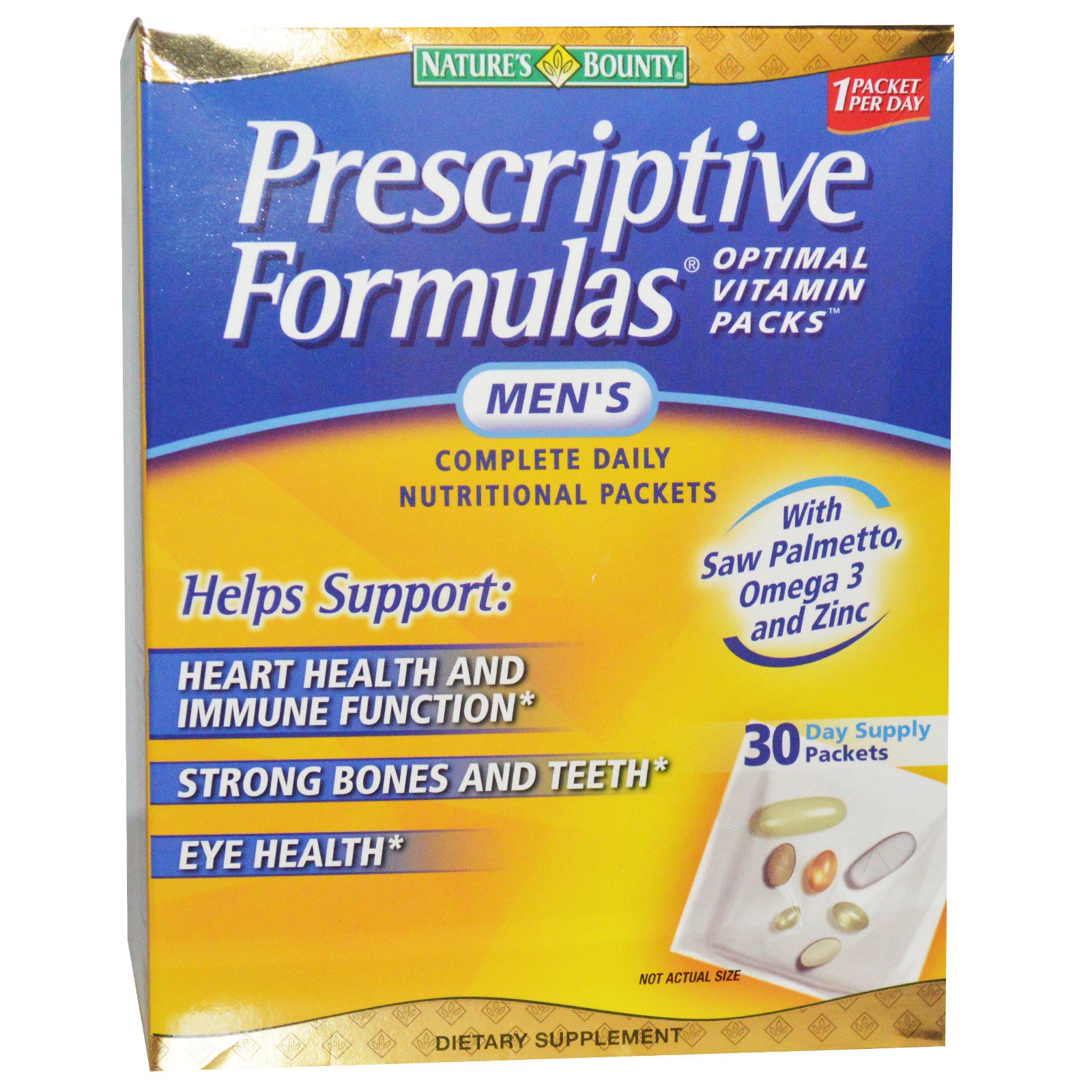 Nature's Bounty, Prescriptive Formulas, Optimal Vitamin Packs, Men's