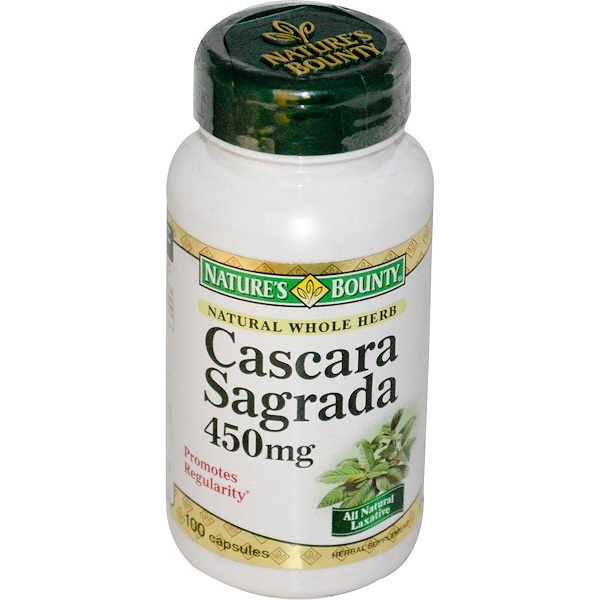 Nature's Bounty, Cascara Sagrada, 450 mg, 100 Capsules (Discontinued Item) 