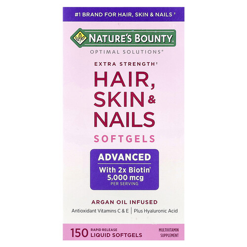 Nature's Bounty Optimal Solutions®, Hair, Skin & Nails, 150 Rapid Release Liquid Softgels