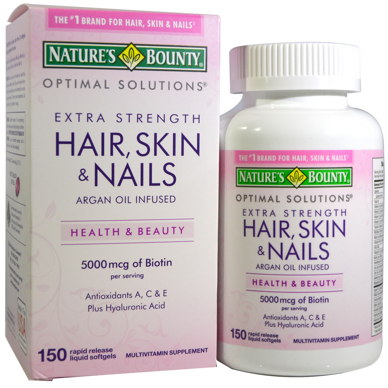 Natures Bounty Optimal Solutions Hair Skin Nails Extra