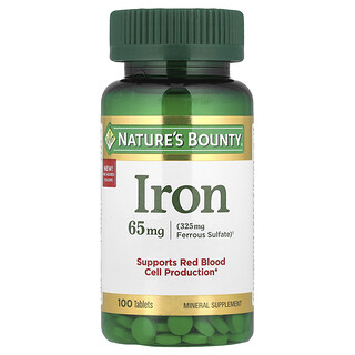 Nature's Bounty, Fier, 65 mg, 100 comprimate
