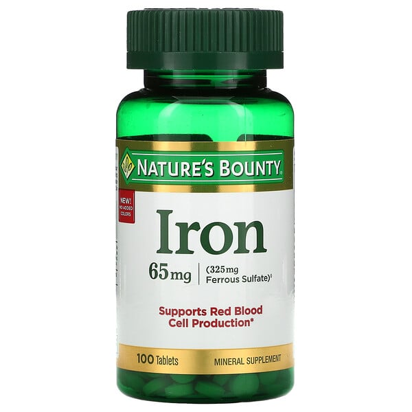 Nature's Bounty‏, Iron, 65 mg, 100 Tablets