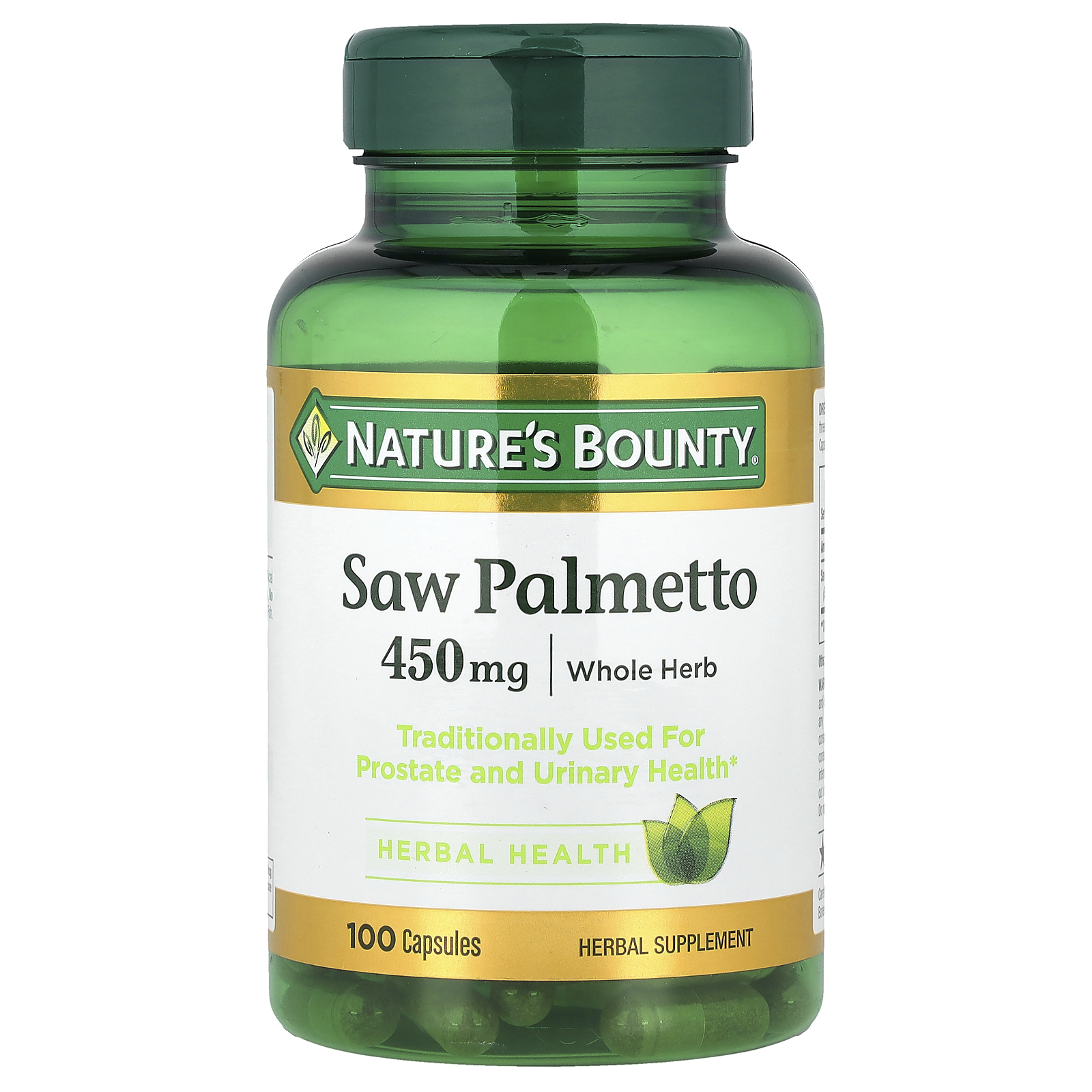 Nature's Bounty (네이처스바운티), 쏘팔메토, 450mg, 캡슐 100정