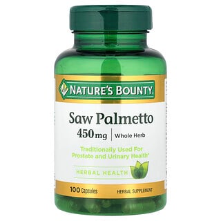 Nature's Bounty, Saw Palmetto, 450 mg, 100 kapsúl
