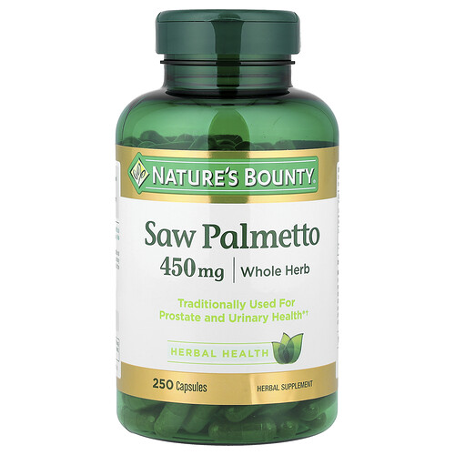 Nature's Bounty Saw Palmetto, 450 mg, 250 Capsules