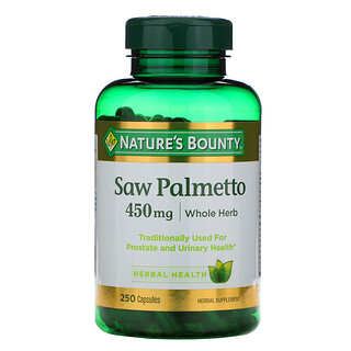 Nature's Bounty, Palma Enana, 450 mg, 250 Cápsulas