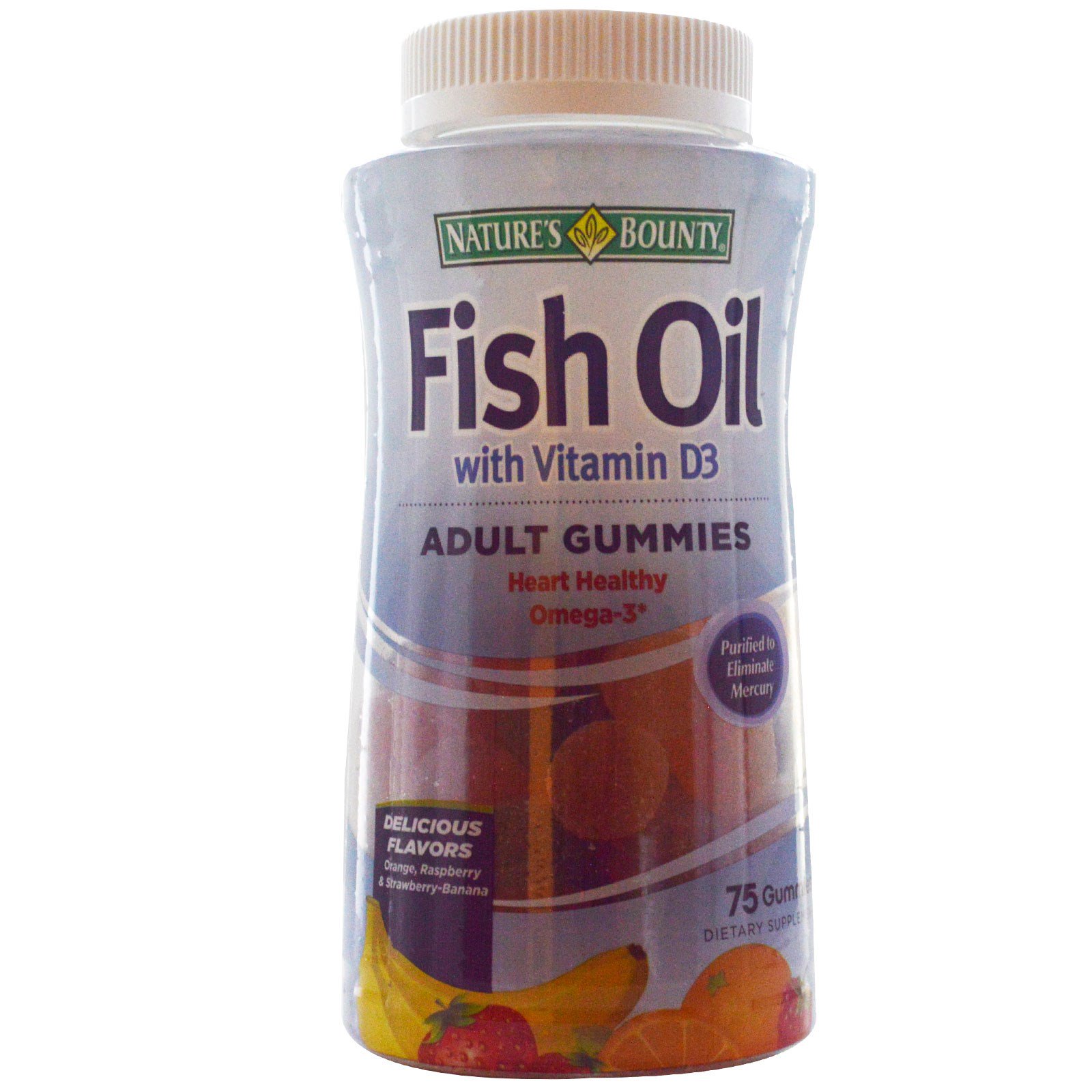 Nature's Bounty, Fish Oil with Vitamin D3, Adult Gummies, Orange