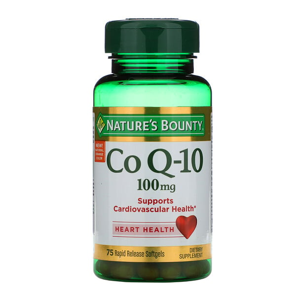 Коэнзим Q10, 100 мг, 75 желатиновых капсул с быстрым высвобождением