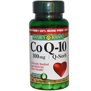 Nature's Bounty, Коэнзим Q-10, Q-Sorb, 100 мг, 75 гелевых капсул