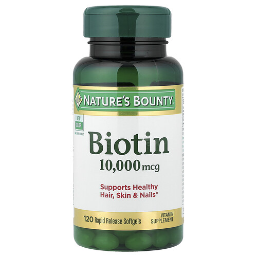 Nature's Bounty, Biotin, 10,000 mcg, 120 Rapid Release Softgels