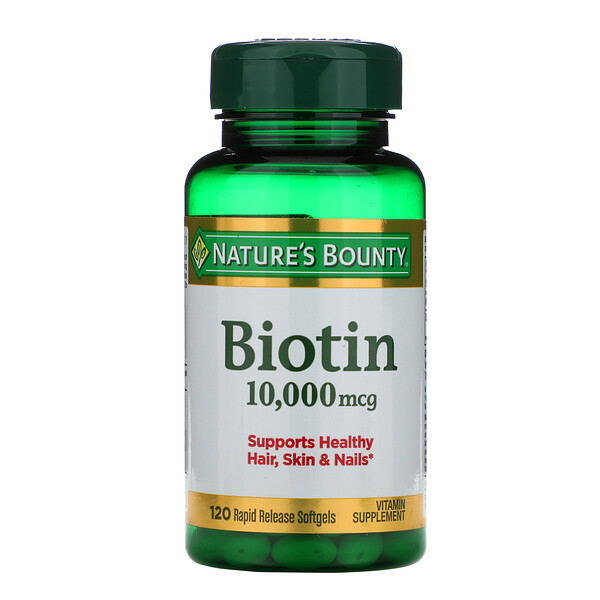 Nature s Bounty Biotina mcg cápsulas de liberación rápida iHerb