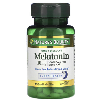 

Nature's Bounty Melatonin Natural Cherry 10 mg 45 Quick Dissolve Tablets