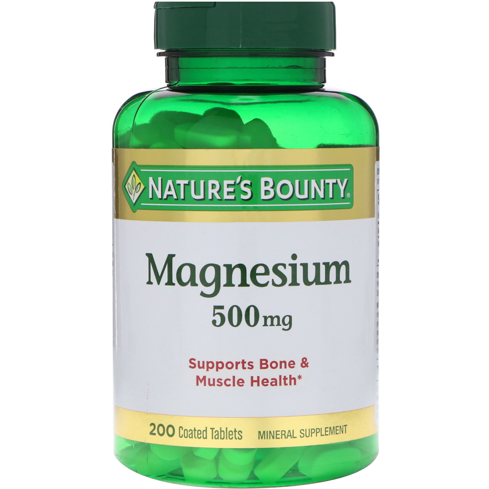 Natures Bounty Magnesium 500 Mg 200 Coated Tablets Iherb
