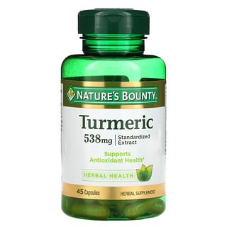 Nature's Bounty, Turmeric, Standardized Extract, 538 mg, 45 Capsules
