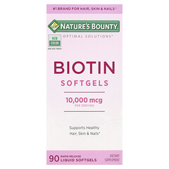 Optimal Solutions®, капсули з біотином, 10 000 мкг, 90 капсул із рідиною для швидкого вивільнення