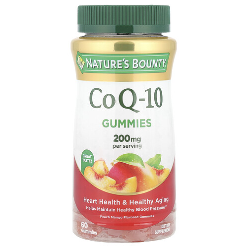 Nature's Bounty, CoQ-10 Gummies, CoQ-10-Fruchtgummis, Pfirsich-Mango, 60 Fruchtgummis (100 mg pro Fruchtgummi)