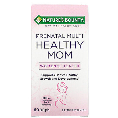 Nature's Bounty Optimal Solutions Healthy Mom мультивитамины для беременных 60 мягких таблеток