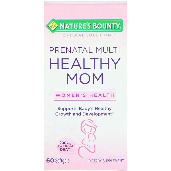 Nature's Bounty, Optimal Solutions, Healthy Mom Prenatal Multi, 60