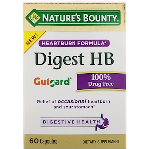 Nature's Bounty, Digest HB, Heart Burn Formula, 60 Capsules