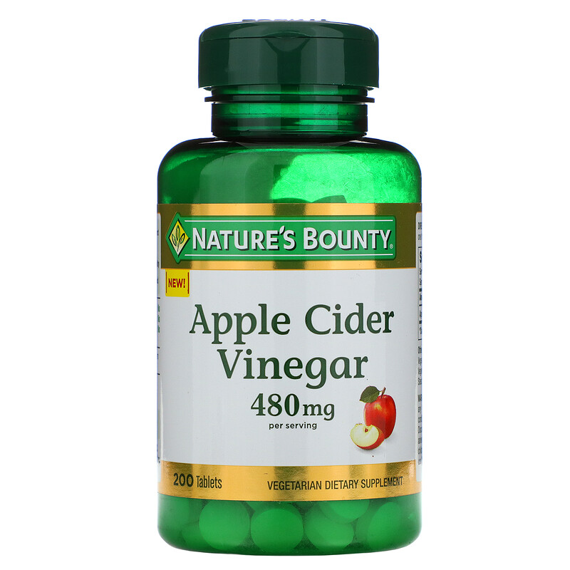 Natures Bounty Apple Cider Vinegar 480 Mg 200 Tablets Iherb