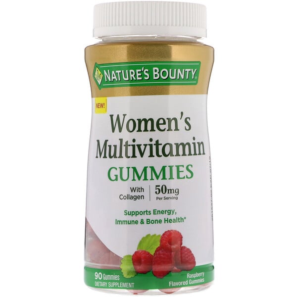Nature's Bounty, жевательные мультивитамины для женщин, со вкусом малины, 25 мг, 90 жевательных таблеток