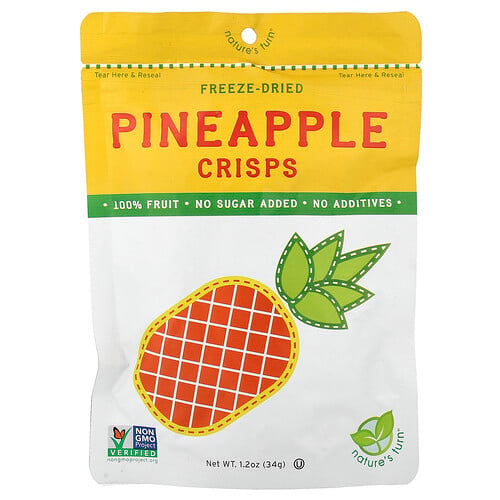 Nature's Turn, Freeze-Dried Pineapple Crisps, 1.2 oz (34 g)