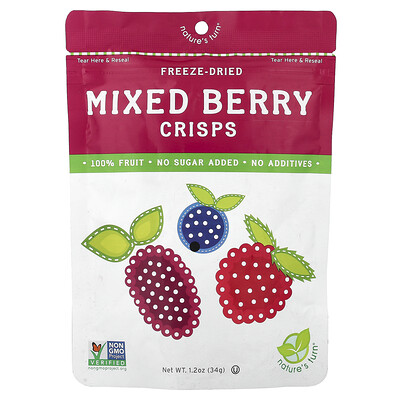 Nature's Turn, Bocadillos crocantes de bayas mixtas liofilizadas, 34 g (1,2 oz)
