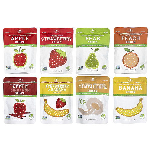 Nature's Turn Freeze-Dried Fruit Crisps, Mega Variety Pack, 16 Bags, 0.53 oz (15 g) Each