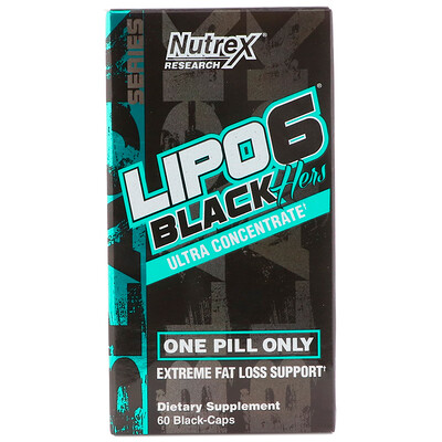 Nutrex Research LIPO-6 Black для женщин, ультраконцентрат, 60 черных капсул
